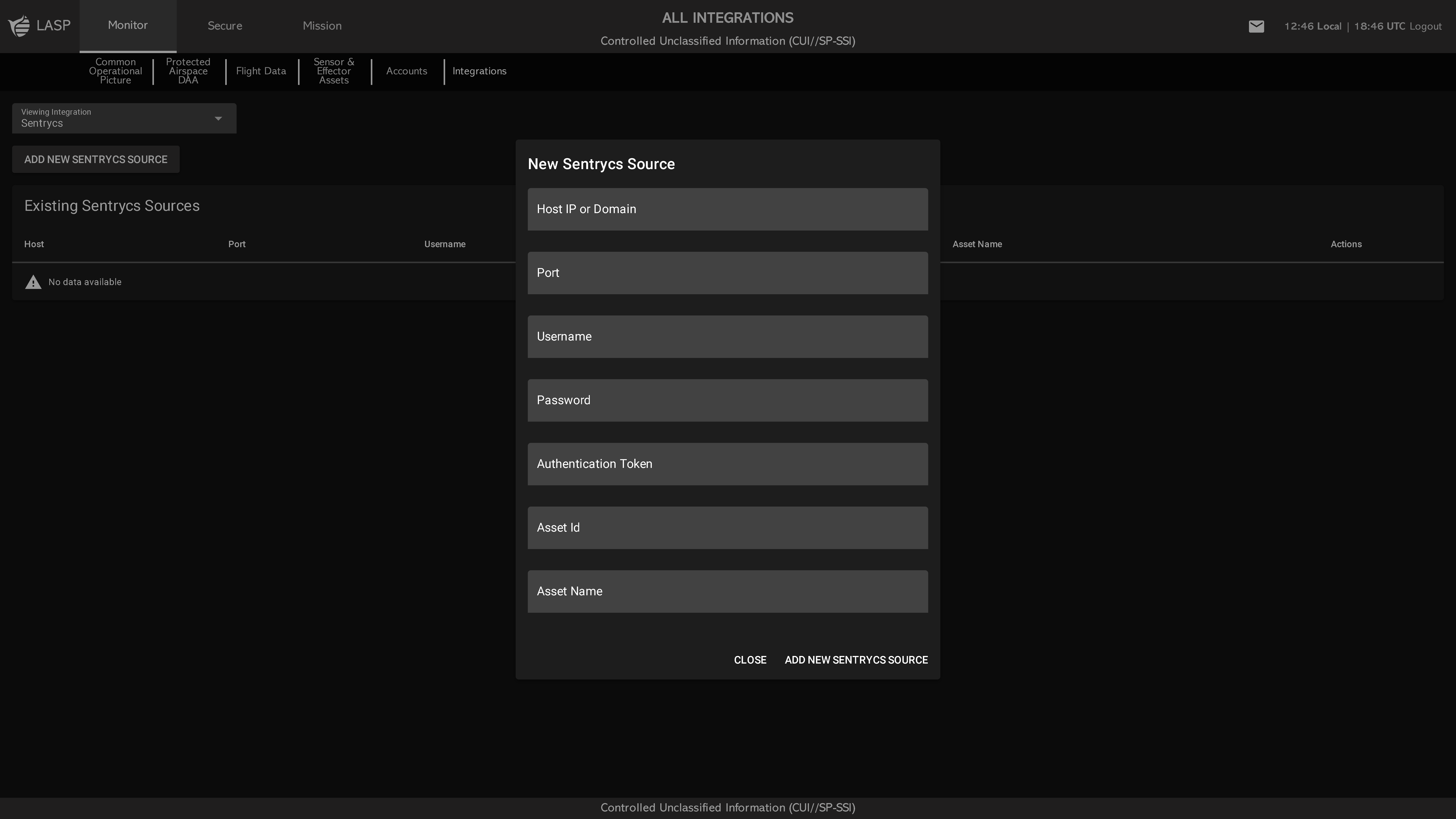 Sentrycs Gui Main Table View